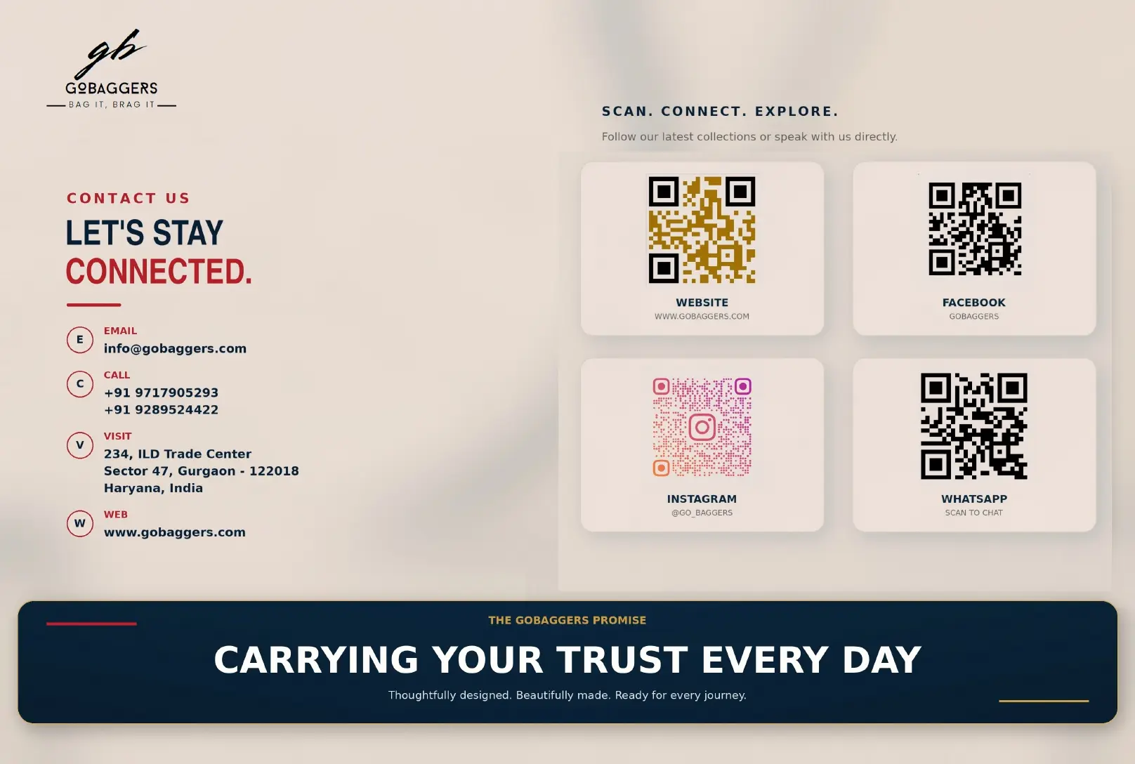 Contact & Connect catalogue page
